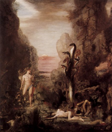 Gustave Moreau: "Herakles og hydraen" (1876)
